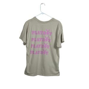 Playboy Tan Logo Tee size L
